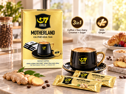 G7 Gold Motherland 3-in-1 Instant Coffee - Ginger Flavor (14 Packets)