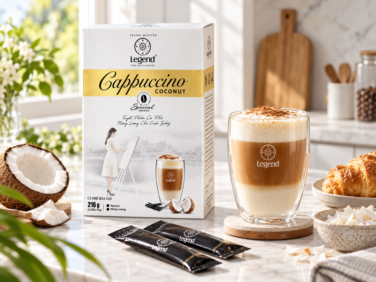 Legend Instant Cappuccino Coconut (12 Packets)