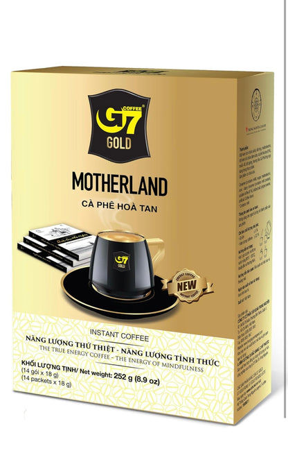 G7 Gold Motherland 3-in-1 Instant Coffee - Ginger Flavor (14 Packets)